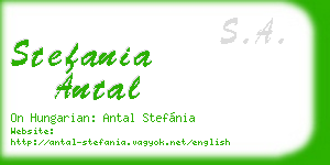 stefania antal business card
